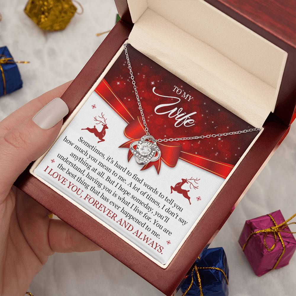 To My Wife Christmas Necklace