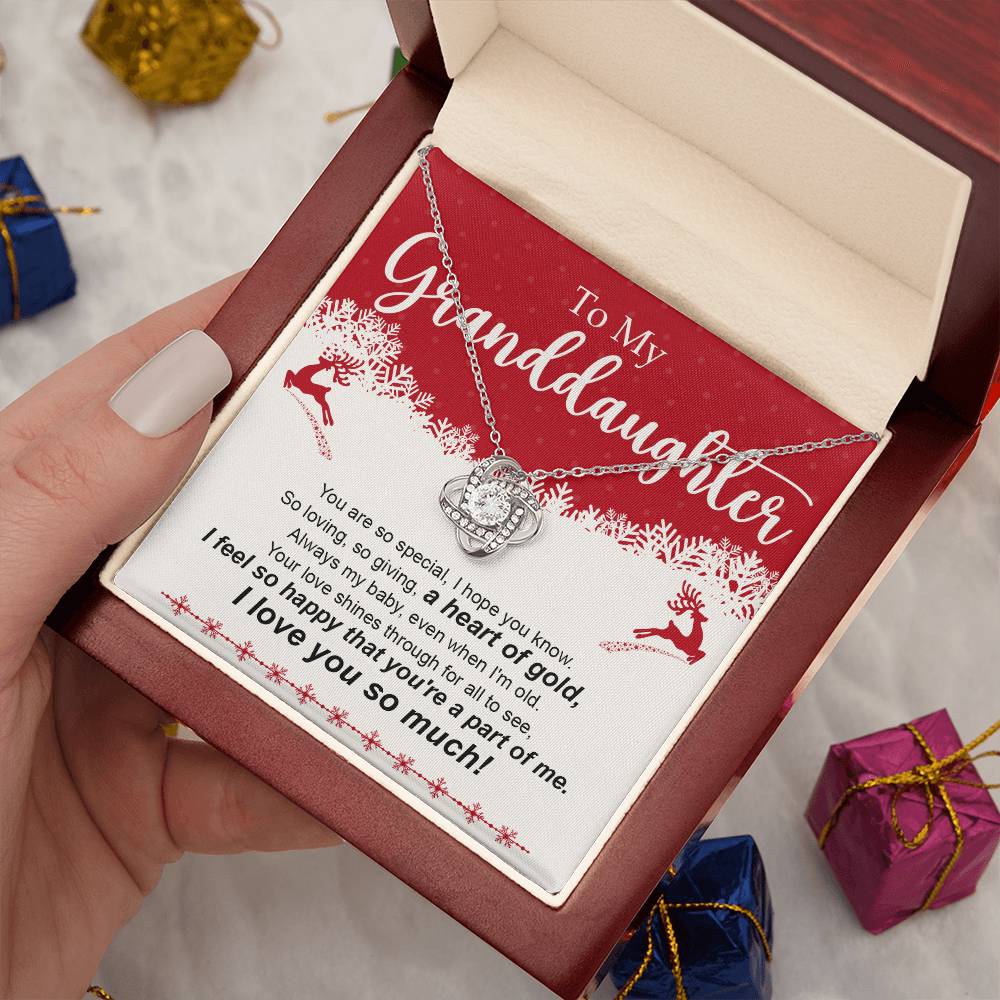 To My Granddaughter Christmas Necklace