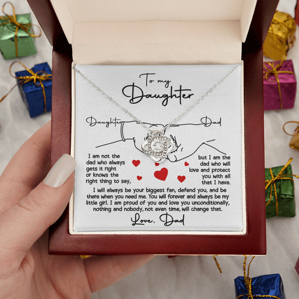 Daughter-Your Biggest Fan Love Knot Necklace