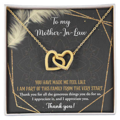 Mother In Law-Do For Us Double Heart Necklace