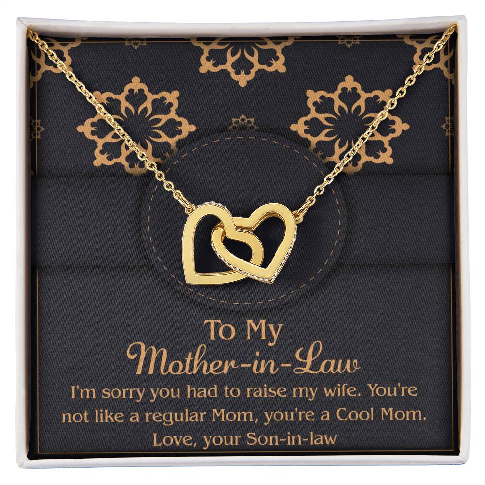 Mother-In-Law-Cool Mom Double Heart Necklace