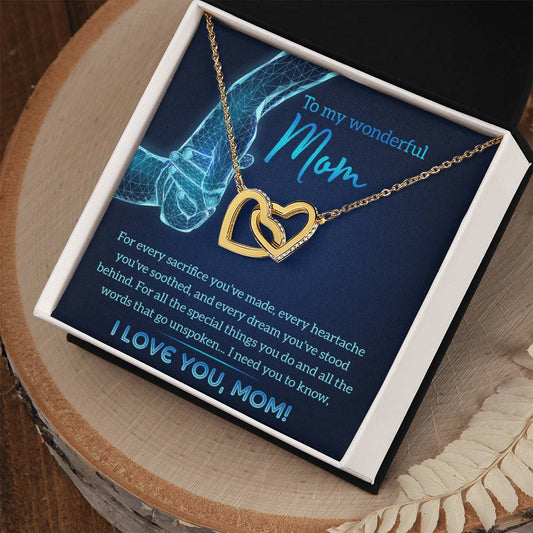 To my wonderful Mom - I love you Double Heart Necklace