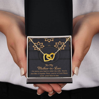 Mother-In-Law-Cool Mom Double Heart Necklace