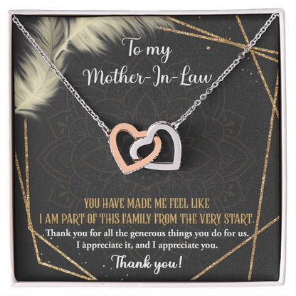 Mother In Law-Do For Us Double Heart Necklace