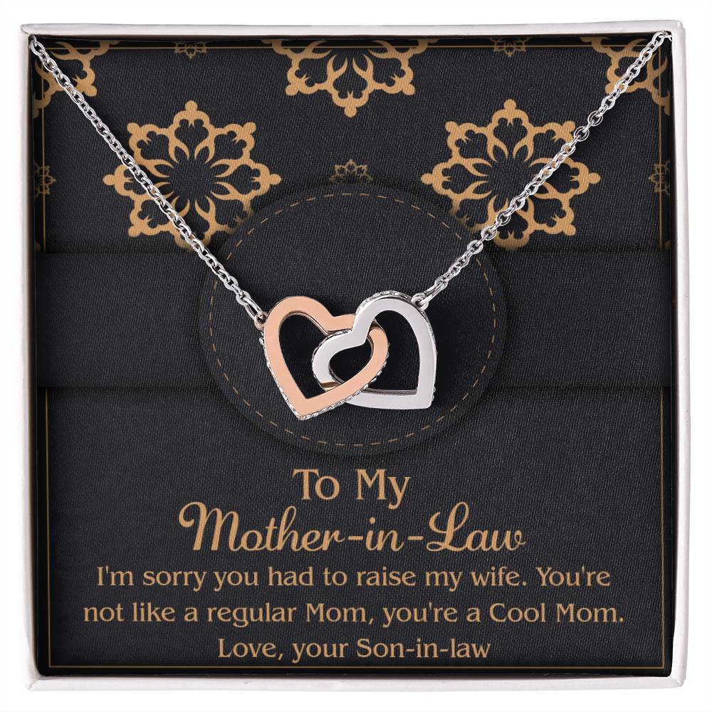 Mother-In-Law-Cool Mom Double Heart Necklace