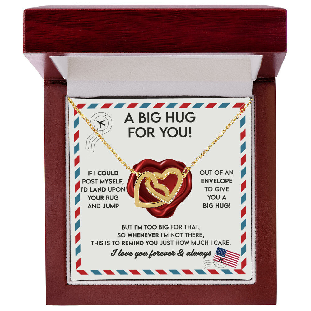 Big Hug for You interlocking Hearts Necklace