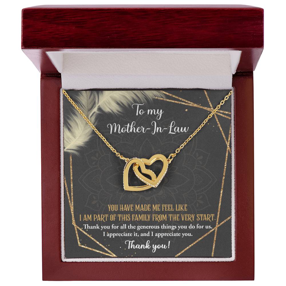 Mother In Law-Do For Us Double Heart Necklace