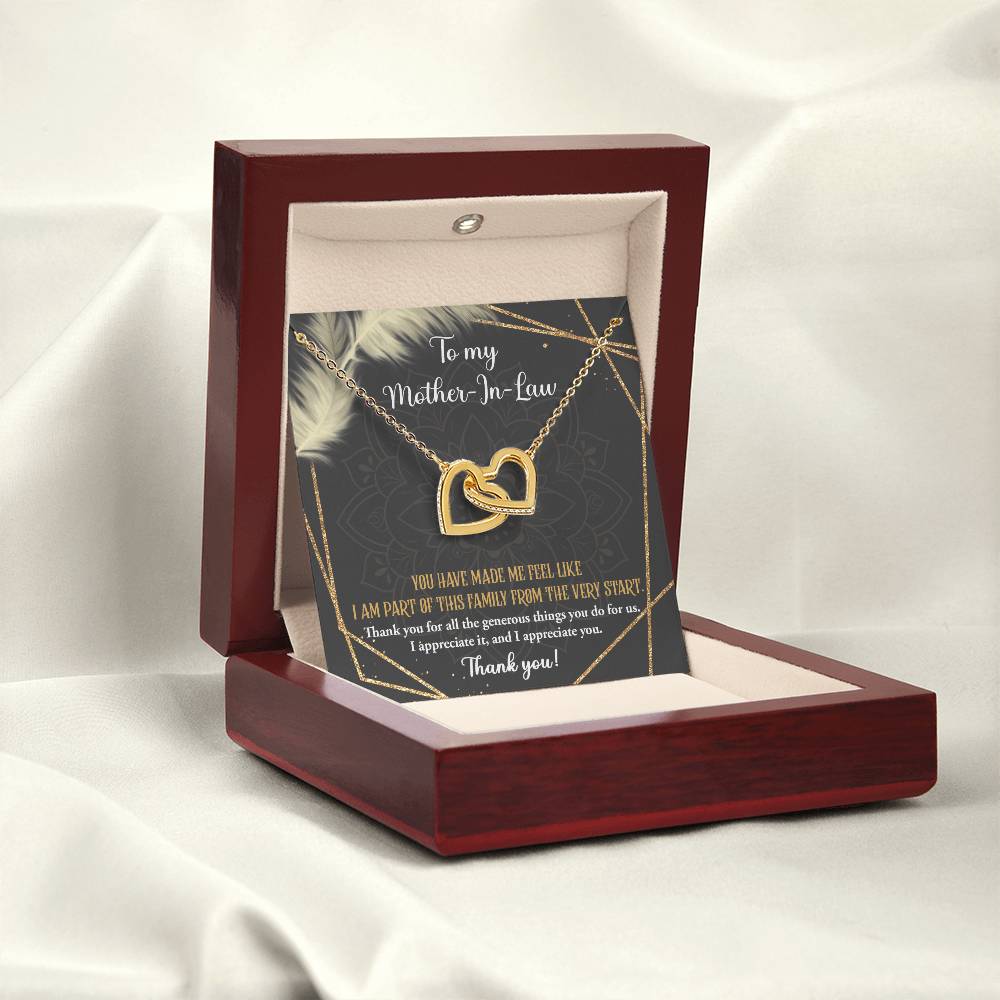 Mother In Law-Do For Us Double Heart Necklace