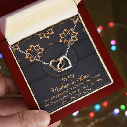 Mother-In-Law-Cool Mom Double Heart Necklace