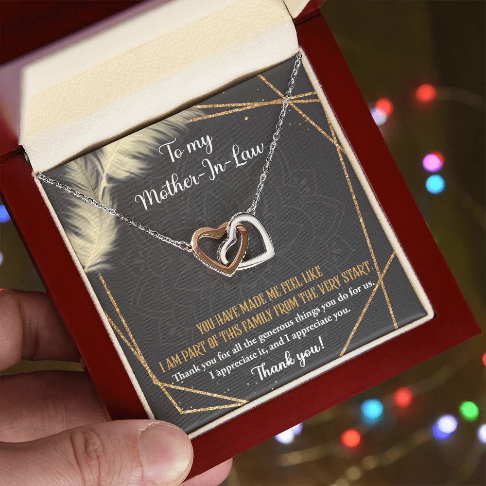 Mother In Law-Do For Us Double Heart Necklace