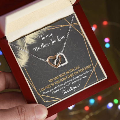 Mother In Law-Do For Us Double Heart Necklace
