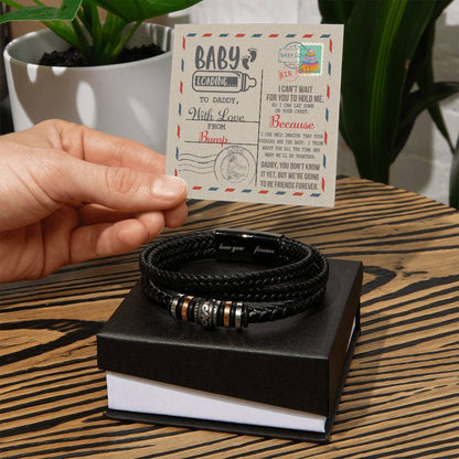 Daddy-On Your Chest-Bracelet Men's "Love You Forever" Bracelet