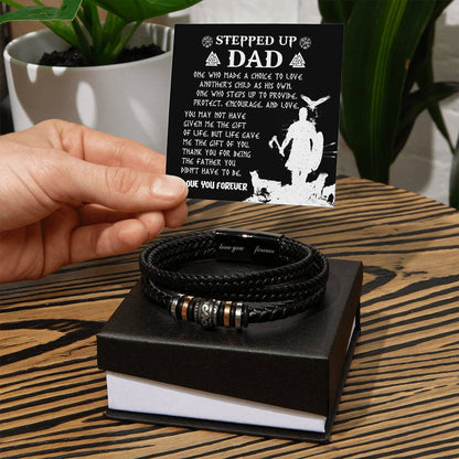 To My Stepped Up Dad Bracelet