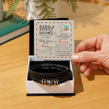 Daddy-On Your Chest-Bracelet Men's "Love You Forever" Bracelet