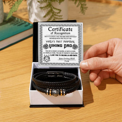 Certificate of Recognition for My Viking Dad Bracelet