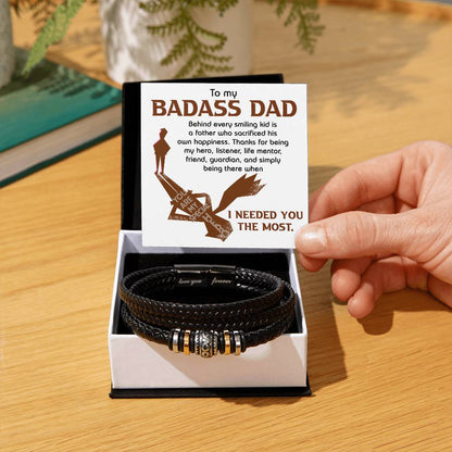 Dad-His Own Happiness-Bracelet Men's "Love You Forever" Bracelet
