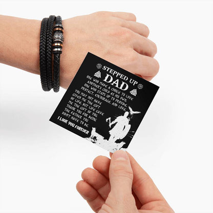 To My Stepped Up Dad Bracelet