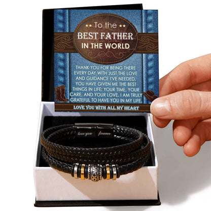 Dad-All My Heart-Bracelet Men's "Love You Forever" Bracelet