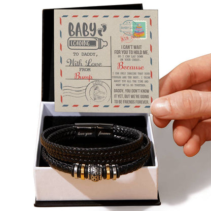 Daddy-On Your Chest-Bracelet Men's "Love You Forever" Bracelet