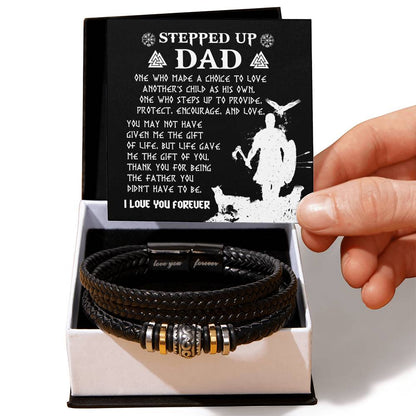 To My Stepped Up Dad Bracelet