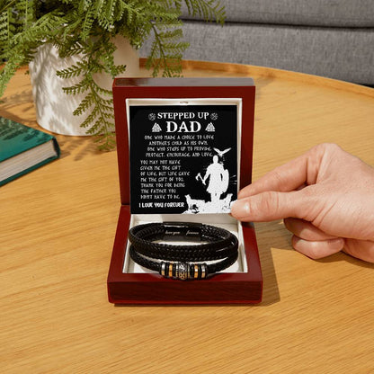 To My Stepped Up Dad Bracelet