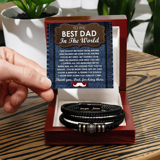 Dad-To Be Strong-Bracelet Men's "Love You Forever" Bracelet