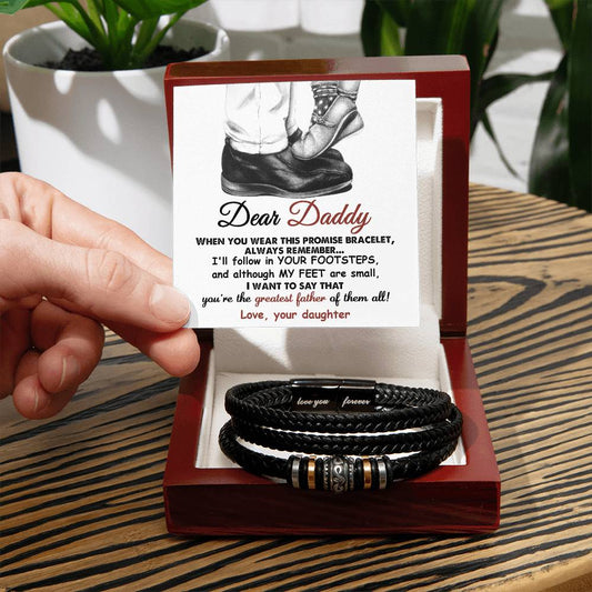 Dad-Promise Bracelet-Bracelet Men's "Love You Forever" Bracelet