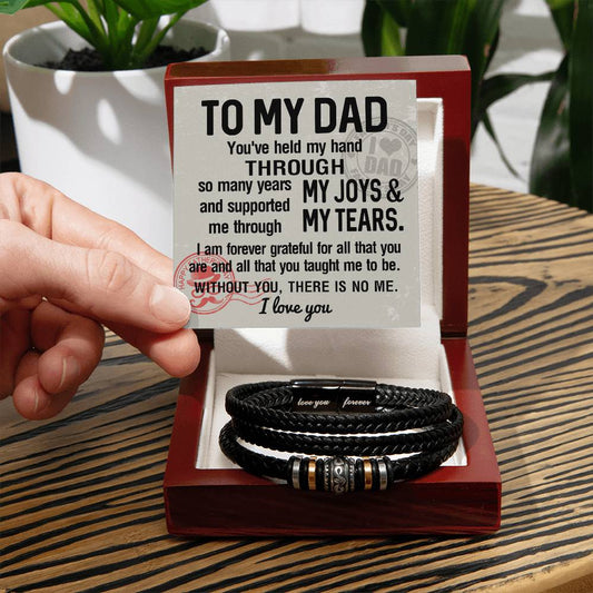 Dad-Held My Hand-Bracelet Men's "Love You Forever" Bracelet