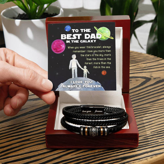 Dad-In The Galaxy-Bracelet Men's "Love You Forever" Bracelet