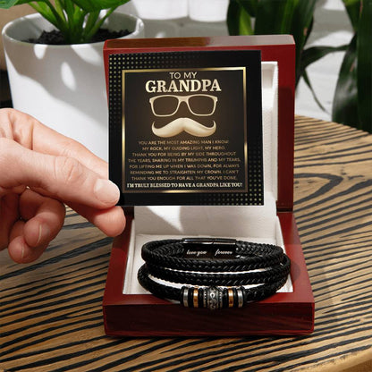 To My Amazing Grandpa Bracelet