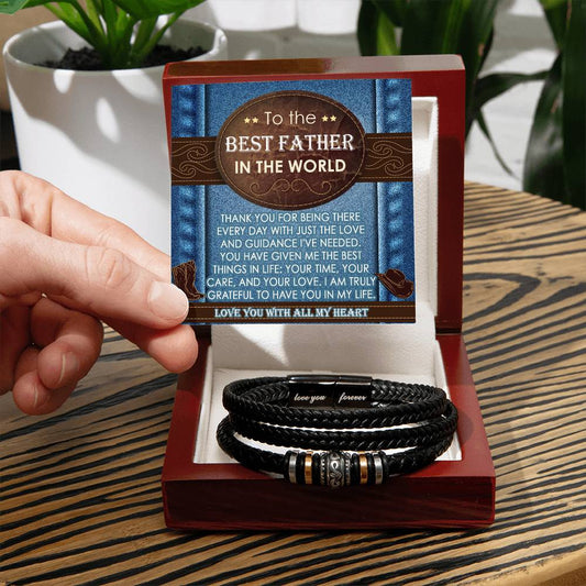 Dad-All My Heart-Bracelet Men's "Love You Forever" Bracelet