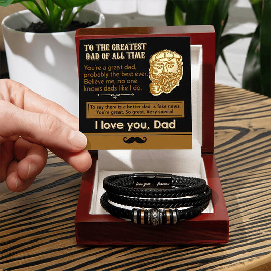 Dad-The Best-Bracelet Men's "Love You Forever" Bracelet