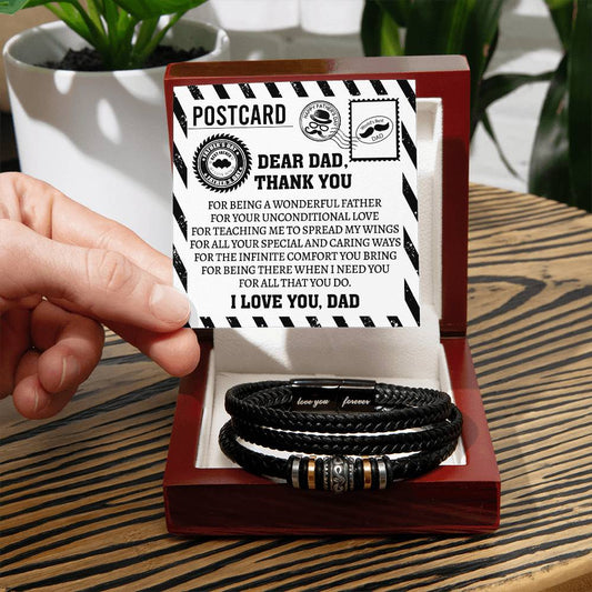 Dad-Thank You-Bracelet Men's "Love You Forever" Bracelet