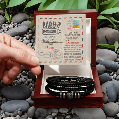 Daddy-On Your Chest-Bracelet Men's "Love You Forever" Bracelet
