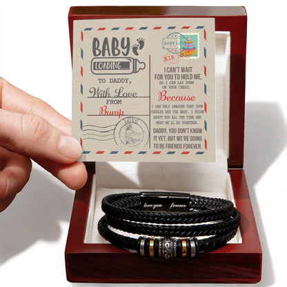 Daddy-On Your Chest-Bracelet Men's "Love You Forever" Bracelet