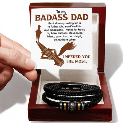 Dad-His Own Happiness-Bracelet Men's "Love You Forever" Bracelet