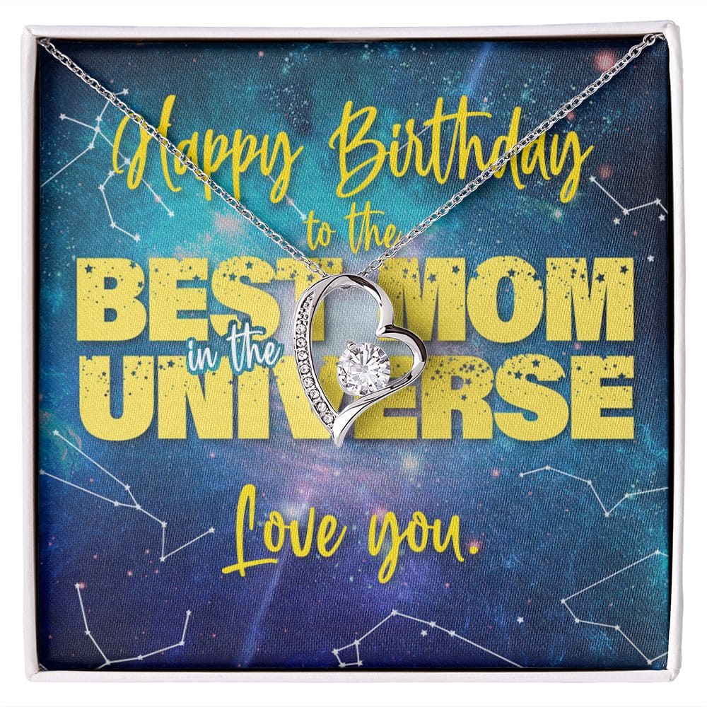 Happy Birthday To my Best Mom | Love Heart Necklace