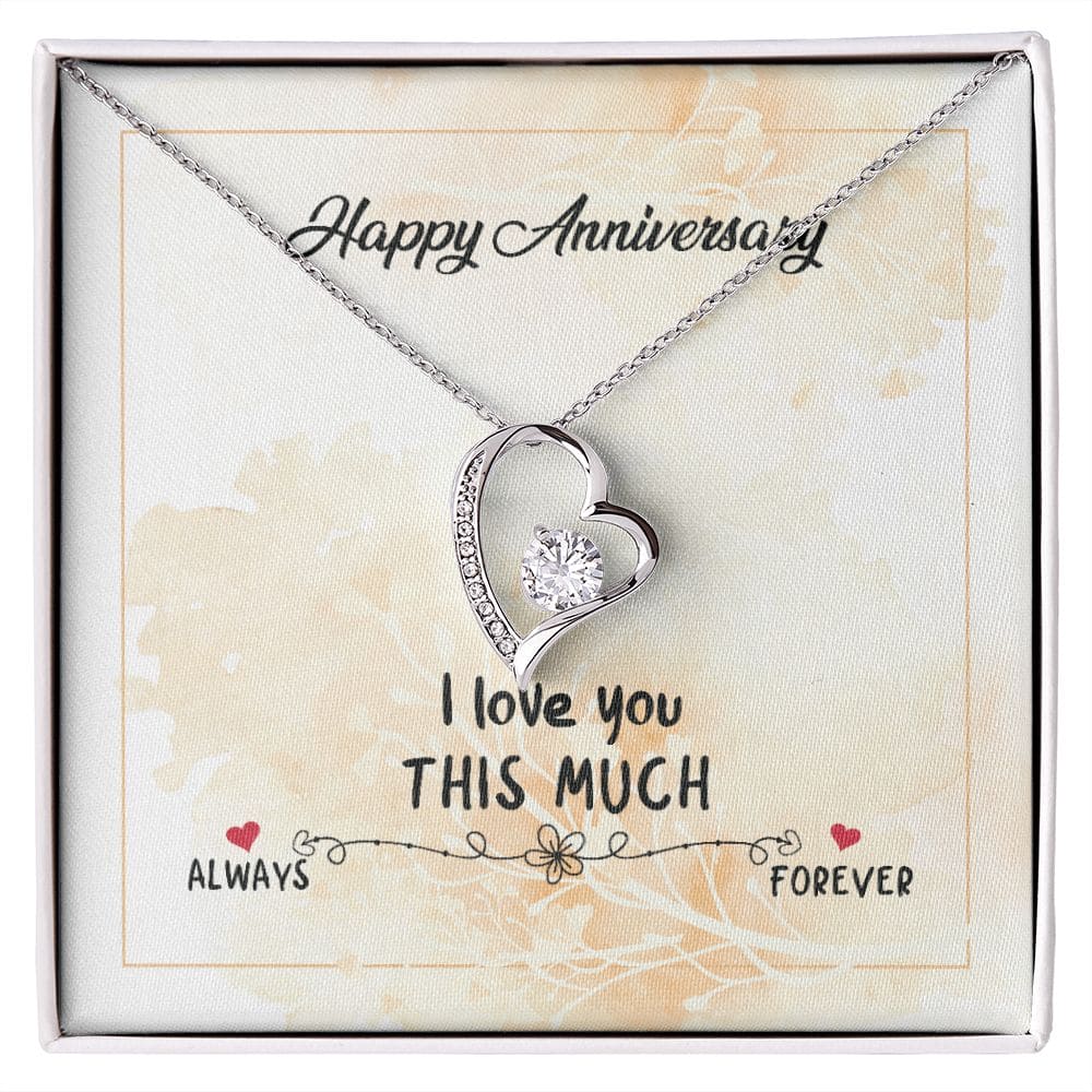 Happy Anniversary, I Love you | Love Heart Necklace