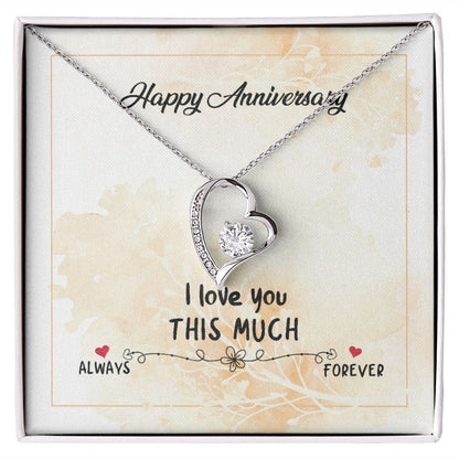 Happy Anniversary, I Love you | Love Heart Necklace