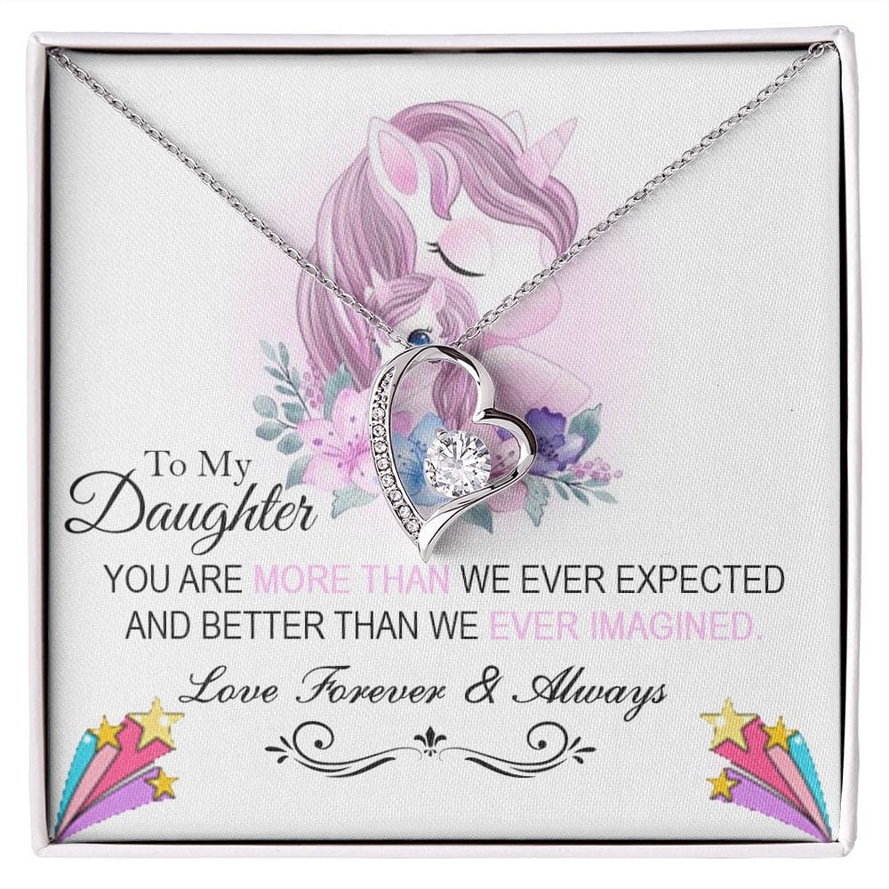 To My daughter Love forever and Always | Love Heart Necklace