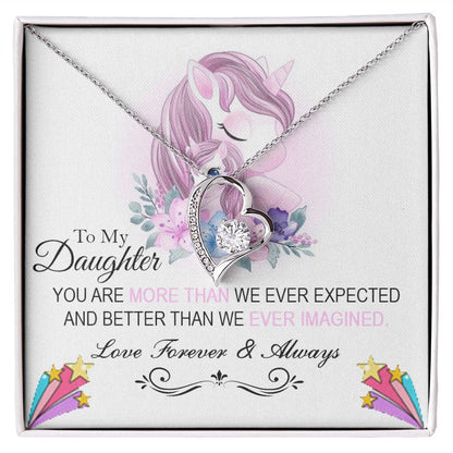 To My daughter Love forever and Always | Love Heart Necklace