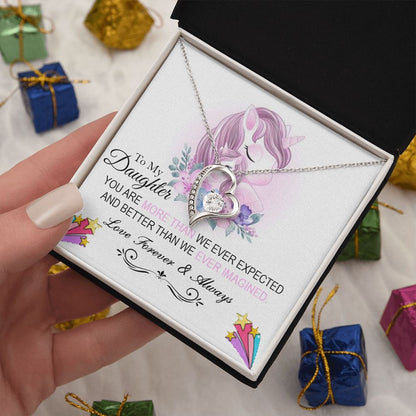 To My daughter Love forever and Always | Love Heart Necklace