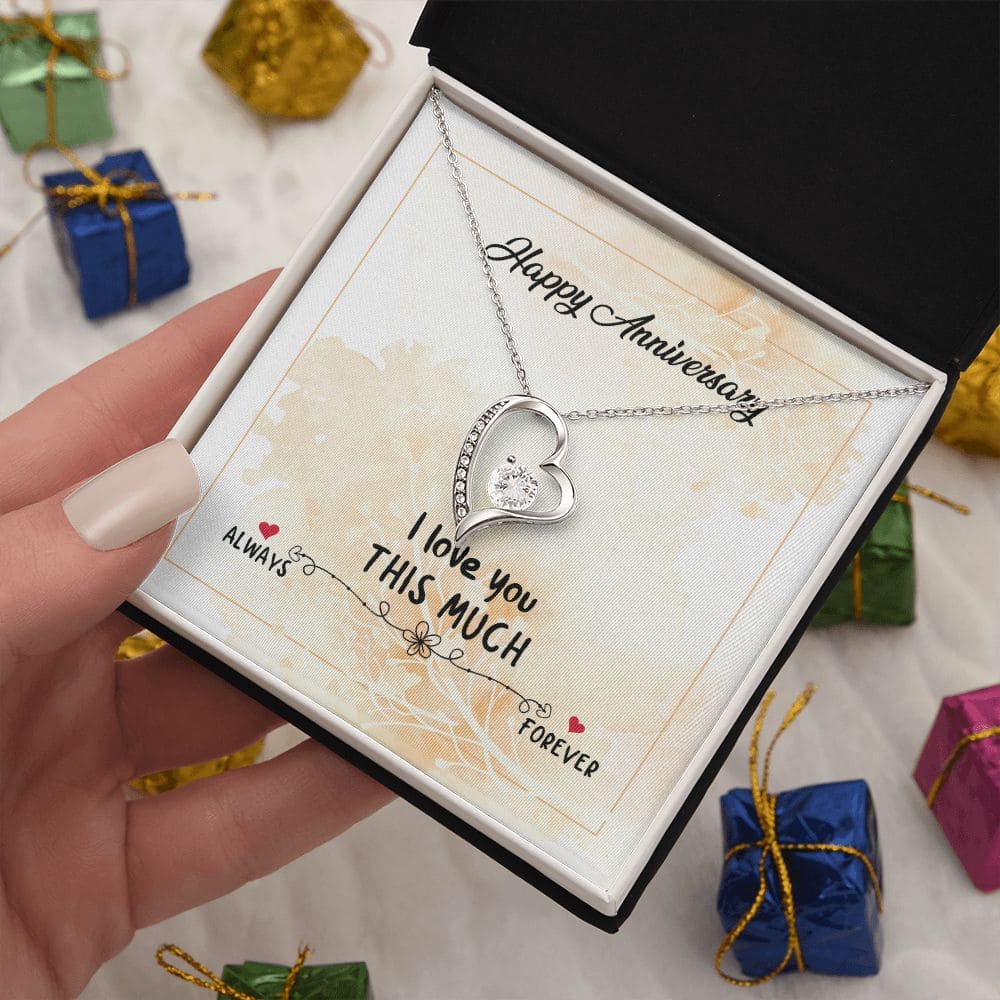 Happy Anniversary, I Love you | Love Heart Necklace