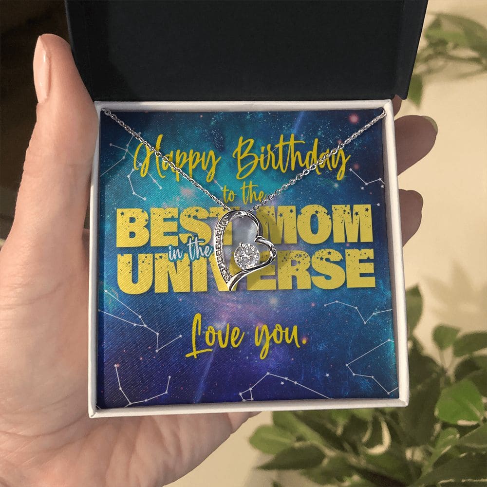 Happy Birthday To my Best Mom | Love Heart Necklace
