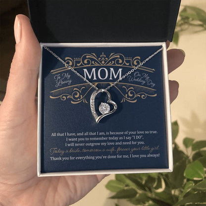 To my loving Mom on my wedding day | Love Heart Necklace
