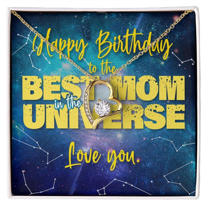 Happy Birthday To my Best Mom | Love Heart Necklace