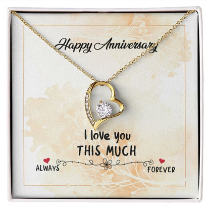 Happy Anniversary, I Love you | Love Heart Necklace