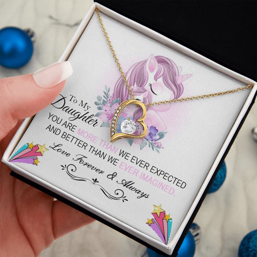 To My daughter Love forever and Always | Love Heart Necklace
