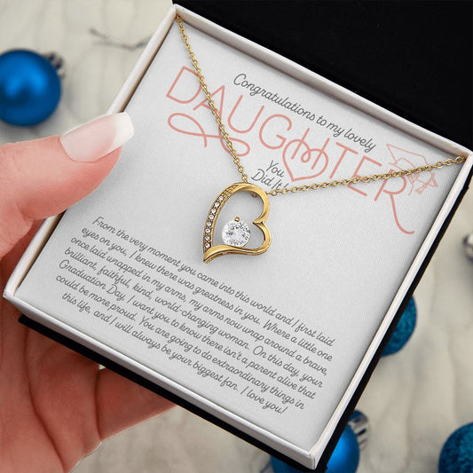 Congratulation to My Beautiful Daughter | Love Heart Necklace