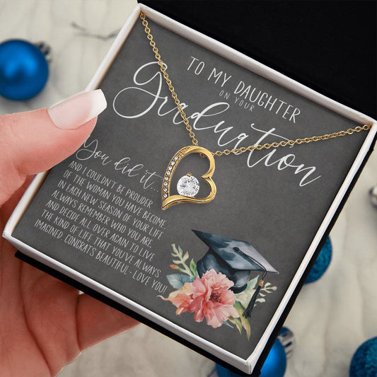 To My daughter on your Graduation | Love Heart Necklace